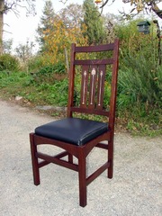 Single dark chair.